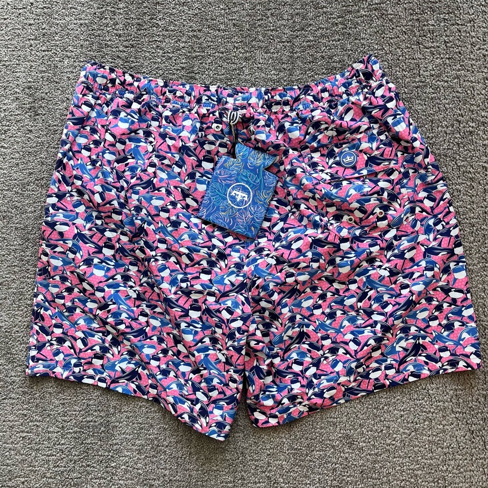 NWT Peter Millar Mens Swim Trunks Seaside Size XL